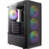 Antec ax26 rgb elite midi tower behuizing (zwart | 3x usb-a | tempered glass)