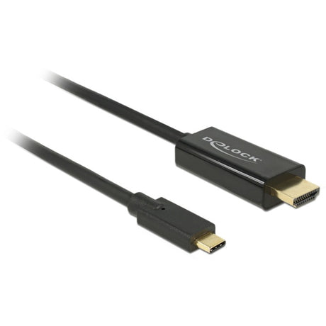 Delock usb-c (male) > hdmi (male) (dp alt mode) kabel (zwart, 1 meter, 4k 30 hz)