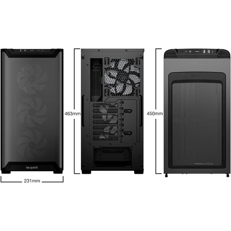 Be quiet! pure base 501 lx midi tower behuizing (zwart | 2x usb-a | 1x usb-c | rgb | tempered glass)