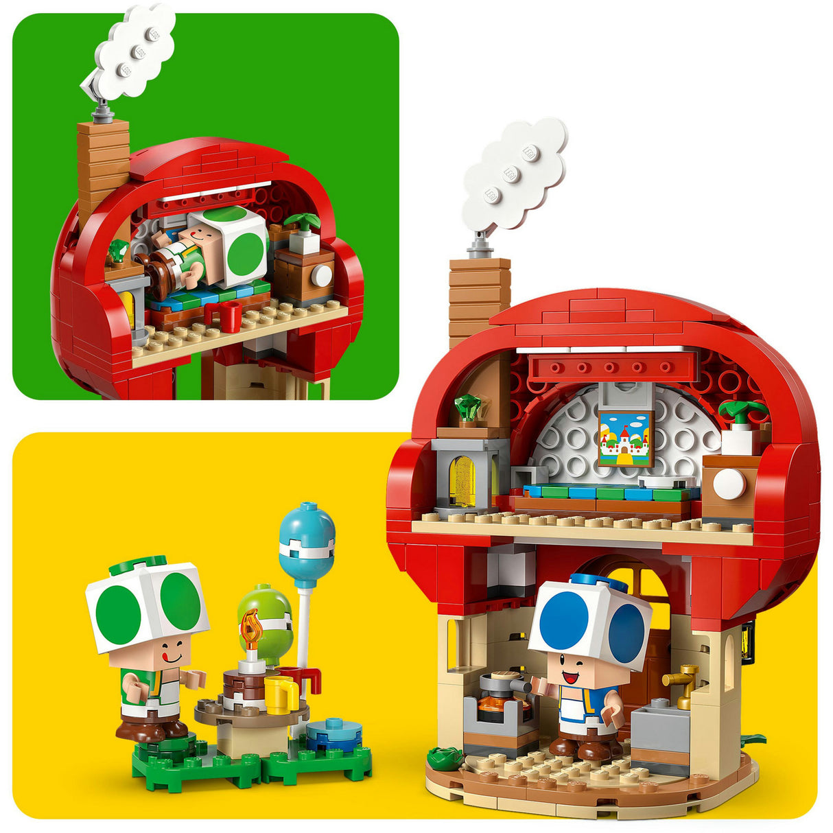 Lego ® super mario™ toads huisfeestje, speelgoed - 72041