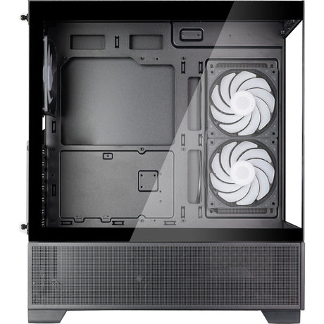 Silverstone lucid 05 mini tower behuizing (zwart | 2x usb-a | 1x usb-c | rgb | tempered glass)