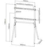 Neomounts nm-m1000black flatscreen meubel tv-vloerstandaard (zwart)