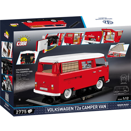 Cobi volkswagen t2a camper van - executive edition constructiespeelgoed (schaal 1:12)