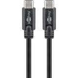Goobay sync charge super speed usb-c kabel (zwart, 3 meter)
