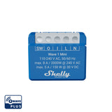 Shelly wave 1 mini lr (eu) relais (blauw, z-wave)