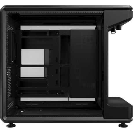 Cooler master masterframe 360 stage lcd midi tower behuizing (zwart | 2x usb-a | 1x usb-c | tempered glass)