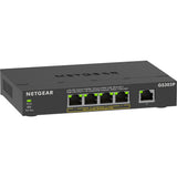 Netgear 5-port poe+ gigabit ethernet soho unmanaged switch (gs305p) (zwart)