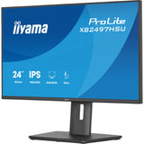 Iiyama prolite xb2497hsu-b1 23.8 monitor (zwart, 120 hz, hdmi, displayport, usb-c, audio)