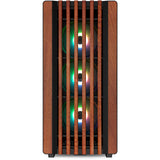 Sharkoon rebel c70m rgb midi tower behuizing (zwart houtkleur | 2x usb-a | 1x usb-c | rgb)
