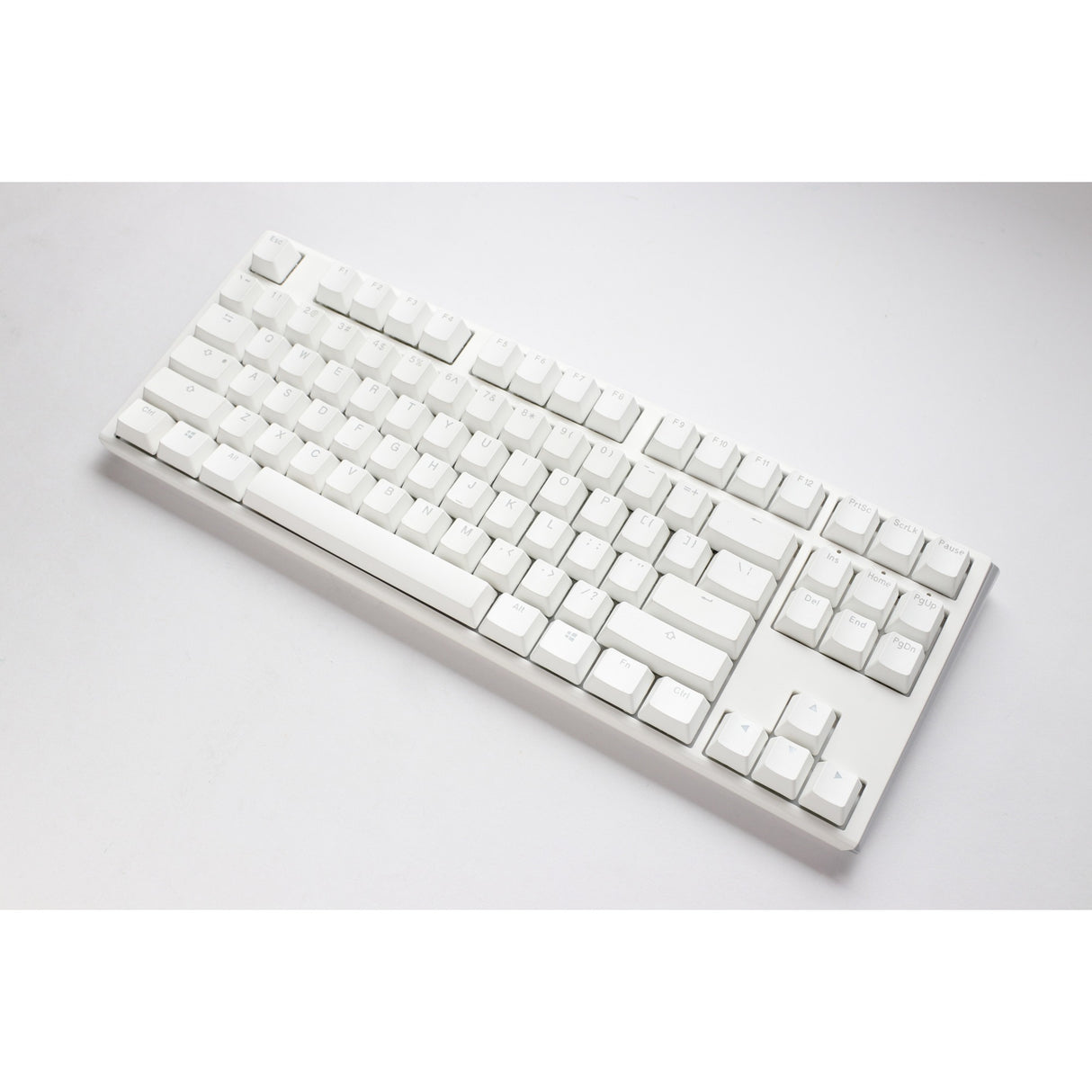 Ducky one 3 classic pure white tkl rgb mechanisch toetsenbord (wit, us lay-out (qwerty), cherry mx speed silver, 80% (tkl), rgb leds, double-shot pbt, hot-swappable, quack mechanics)