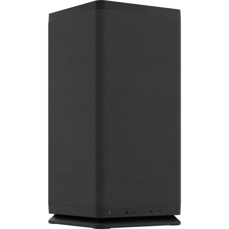 Fractal design mood black mini tower behuizing (zwart | 2x usb-a | 1x usb-c)