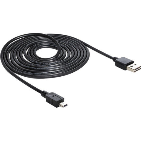 Delock easy-usb-a 2.0 male > mini usb-b 2.0 male kabel (zwart, 3 meter)