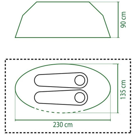 Coleman galiano 2 tent (blauw lichtgrijs)