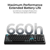 Keychron q5 ultra-m3 8k wireless custom mechanical keyboard (wit, us lay-out (qwerty), silk pom banana, 96%, rgb, hot swap, 8k, 2.4 ghz | bluetooth 5.2 | usb-c)