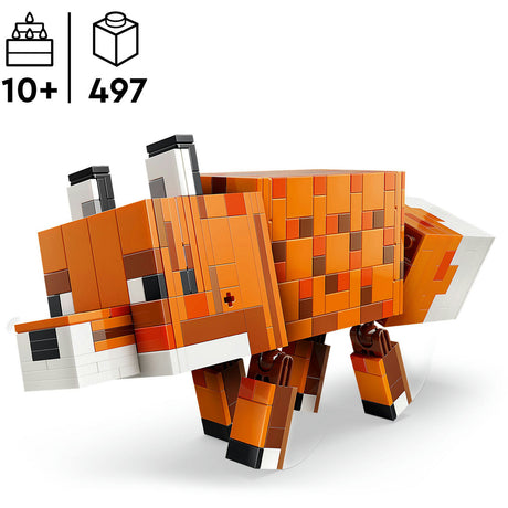 Lego minecraft de vos kinderkamer decoratie en dieren speelgoed voor kinderen - 21588