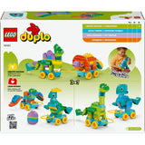 Lego duplo 3-in-1 dinosaurussen op wielen leerzaam speelgoed voor peuters met 6 figuren 10451