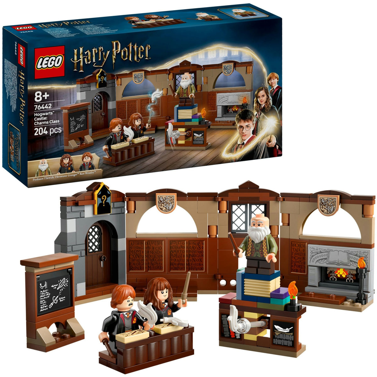 Lego harry potter kasteel zweinstein: toverspreukenles speelgoed voor 8 jaar en ouder 76442