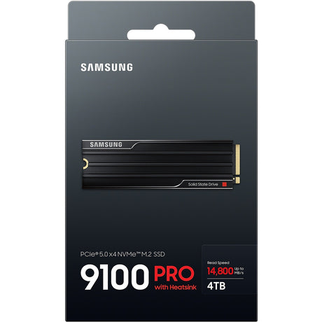 Samsung 9100 pro heatsink 4 tb ssd (mz-vap4t0cw, pcie gen 5.0 x4, nvme 2.0)