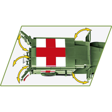 Cobi historical collection - dodge wc-54 ambulance constructiespeelgoed (schaal 1:35)