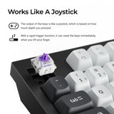 Keychron q5 he qmk wireless custom keyboard (zwart, us lay-out (qwerty), gateron double-rail magnetic nebula, 96%, rgb leds, osa double-shot pbt, hot swap, knob, 2.4ghz | bluetooth 5.1 | usb-c)