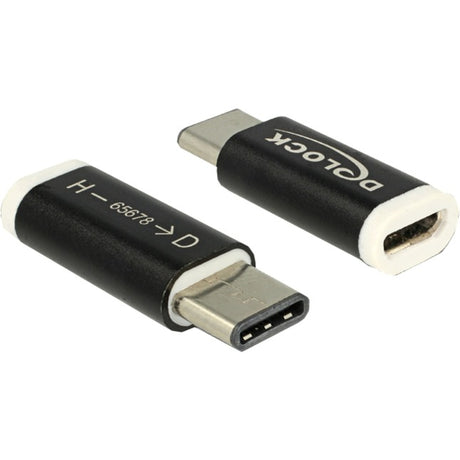 Delock usb-c 3.2 gen 1 naar micro-usb-b 2.0 adapter (zwart)