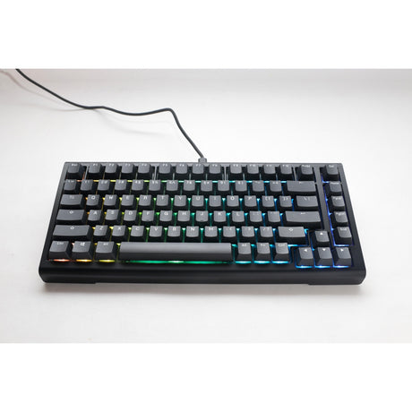 Ducky projectd tinker 75 met qmk via rgb mechanisch toetsenbord (zwart, us lay-out (qwerty), cherry mx blue, 75%, rgb leds, double-shot pbt, hot-swappable, gasket mount)