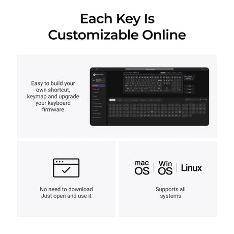 Keychron v6 ultra 8k wireless custom mechanical keyboard (zwart, us lay-out (qwerty), silk pom banana, 100%, rgb, hot swap, 2.4 ghz | bluetooth 5.3 | usb-c)