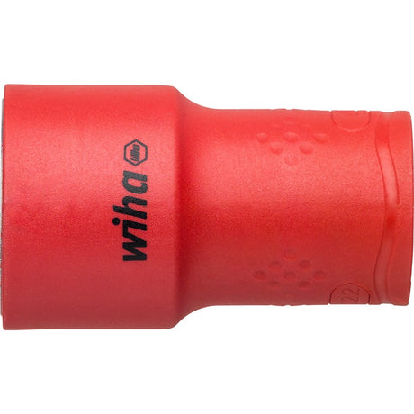 Wiha ratelsleutelset geïsoleerd 1 2 dopsleutel (rood geel, 20-delig in koffer)