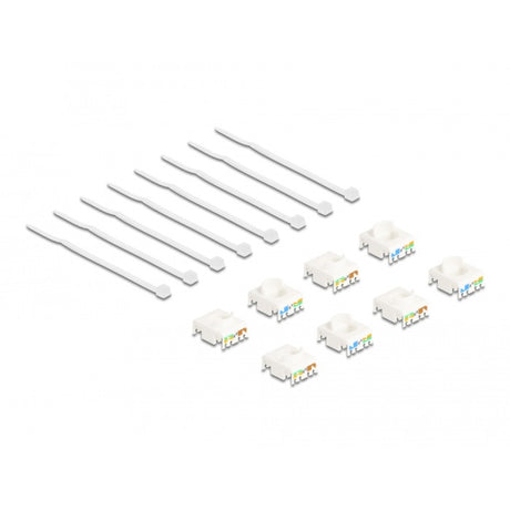 Delock rj45 jack > lsa cat 6a toolfree keystone module (meerkleurig, 8 stuks)