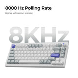 Keychron q1 he 8k magnetic switch keyboard (zwart, us lay-out (qwerty), ultra-fast lime, 75%, rgb, hot swap, 8k)