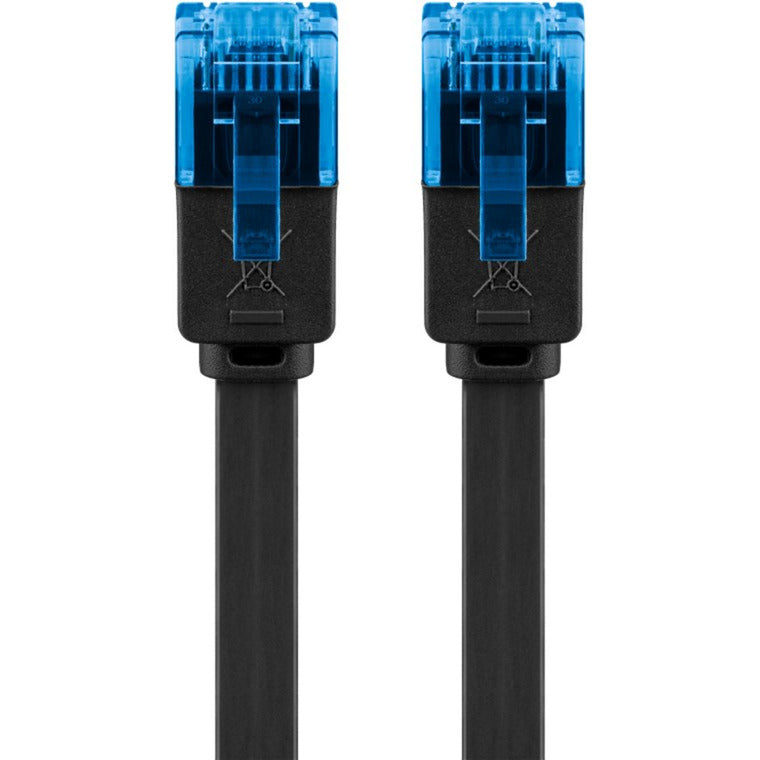 Goobay cat 6a flat patch cable u utp, 5 meter kabel (zwart blauw)