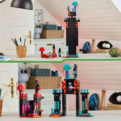 Lego minecraft 2in1 de enderman toren speelgoed voor kinderen - 21279