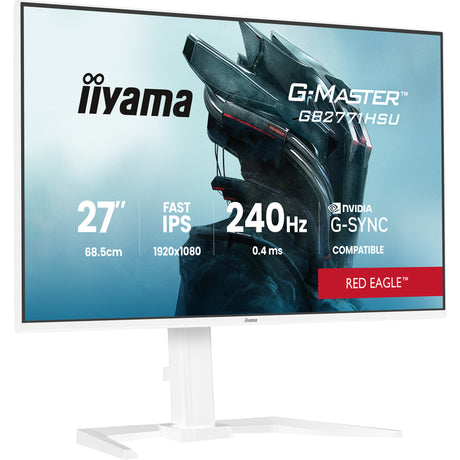 Iiyama g-master red eagle gb2771hsu-w1 27 gaming monitor (wit (mat), 1x displayport, 2x hdmi, 1x usb-c, 1x usb-a, 240 hz)
