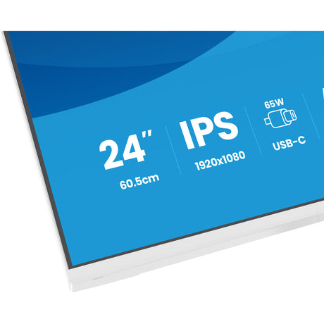 Iiyama prolite xb2497hsn-w1 23.8 monitor (wit, 1x displayport, 1x hdmi, 3x usb-c, 2x usb-a, 1x rj-45)
