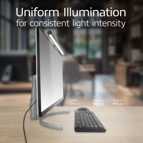 Act connectivity dimbare monitor led lichtbalk led bar (zwart, usb-voeding, 3000k-6500k)