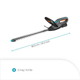 Gardena accuheggenschaar easycut 45 18v p4a set (grijs turquoise, 14734-20, accu en oplader inbegrepen)
