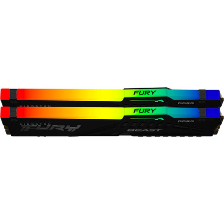 Kingston fury beast rgb 32 gb ddr5-6000 (2x 16 gb) werkgeheugen (zwart, kf560c36bbe2ak2-32, xmp 3.0)