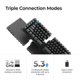 Keychron q11 ultra 8k wireless custom mechanical keyboard (zwart, us lay-out (qwerty), silk pom banana, 100%, rgb leds, ksa double-shot pbt, hot swap, 2.4ghz | bluetooth 5.2 | usb-c)