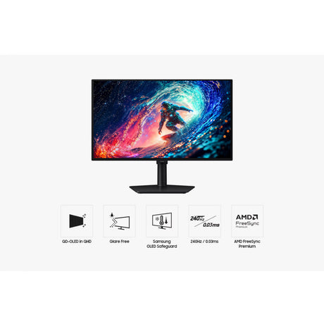 Samsung odyssey oled g6 s27hg612su 27 gaming monitor (zwart, 1x displayport, 1x hdmi, 240 hz)