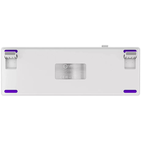 Lorgar kbp70mw rgb mechanisch gaming toetsenbord (wit, us lay-out (qwerty), logar toxic purple, 65%, rgb, hot-swappable, pbt double-shot, bluetooth | 2.4ghz | usb)