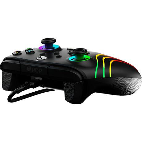 Pdp wired controller - afterglow wave (zwart, xbox series x|s, xbox one, pc)