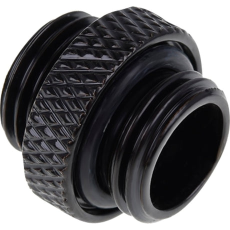 Alphacool eiszapfen double nippel g1 4 outer thread to g1 4 outer thread verbinding (zwart, voor zachte slangen (pvc, silicone, neopreen))