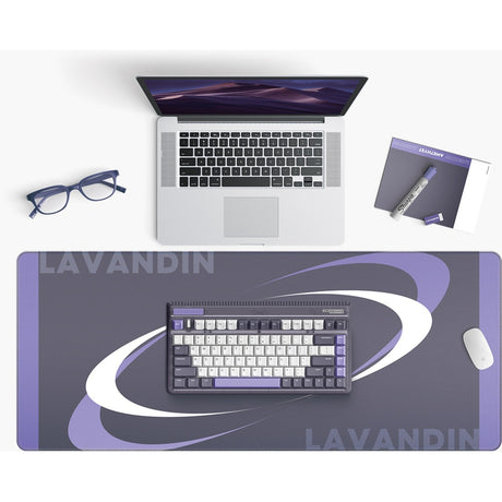 Iqunix og80 lavandin wireless mechanical keyboard (lavendel, us lay-out (qwerty), cherry mx brown, 80% (tkl), hot-swappable, pbt, 2.4ghz | bluetooth 5.1 | usb-c)