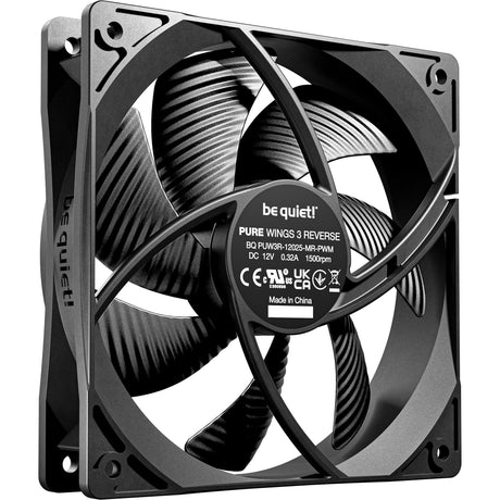 Be quiet! pure wings 3 reverse case fans (zwart, 3 stuks, 120 x 120 x 25 mm, pwm)