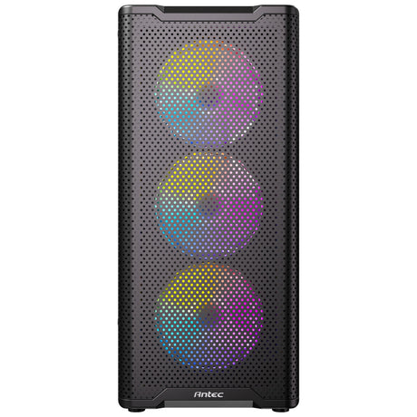 Antec vx310 argb midi tower behuizing (zwart | 3x usb-a | tempered glass)