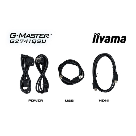 Iiyama g-master black hawk g2741qsu-b1 27 gaming monitor (zwart, hdmi, displayport, 2x usb-a, usb-b, 144 hz)