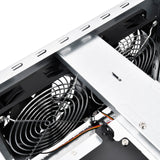 Silverstone cs381b v1.1 rack behuizing (zwart | 2x usb-a 3.2 (5 gbit s) | 2x audio)