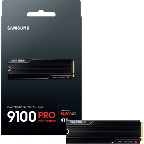 Samsung 9100 pro heatsink 4 tb ssd (mz-vap4t0cw, pcie gen 5.0 x4, nvme 2.0)