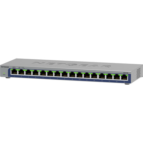 Netgear 16-poorts gigabit ethernet unmanaged switch (gs116v3) (grijs)