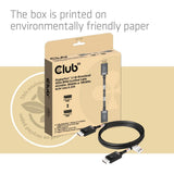 Club 3d gecertificeerde displayport 2.1 kabel (zwart, 1,6 meter, 10k)